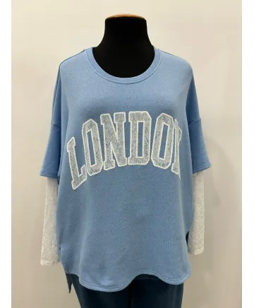 Sudadera puntilla London - Ropa tallas grandes mujer moderna