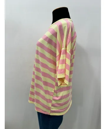 Camiseta rayas Ice - Ropa tallas grandes mujer moderna