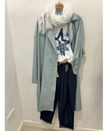 Gabardina larga Veleta - Ropa tallas grandes mujer moderna