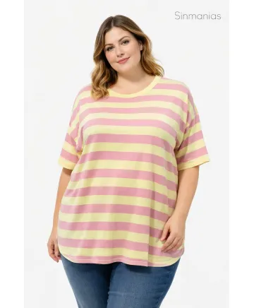 Camiseta rayas Ice - Camisetas y Tops Tallas Grandes