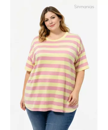 Camiseta rayas Ice - Camisetas y Tops Tallas Grandes