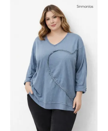 Camiseta corazon Gold - Camisetas y Tops Tallas Grandes