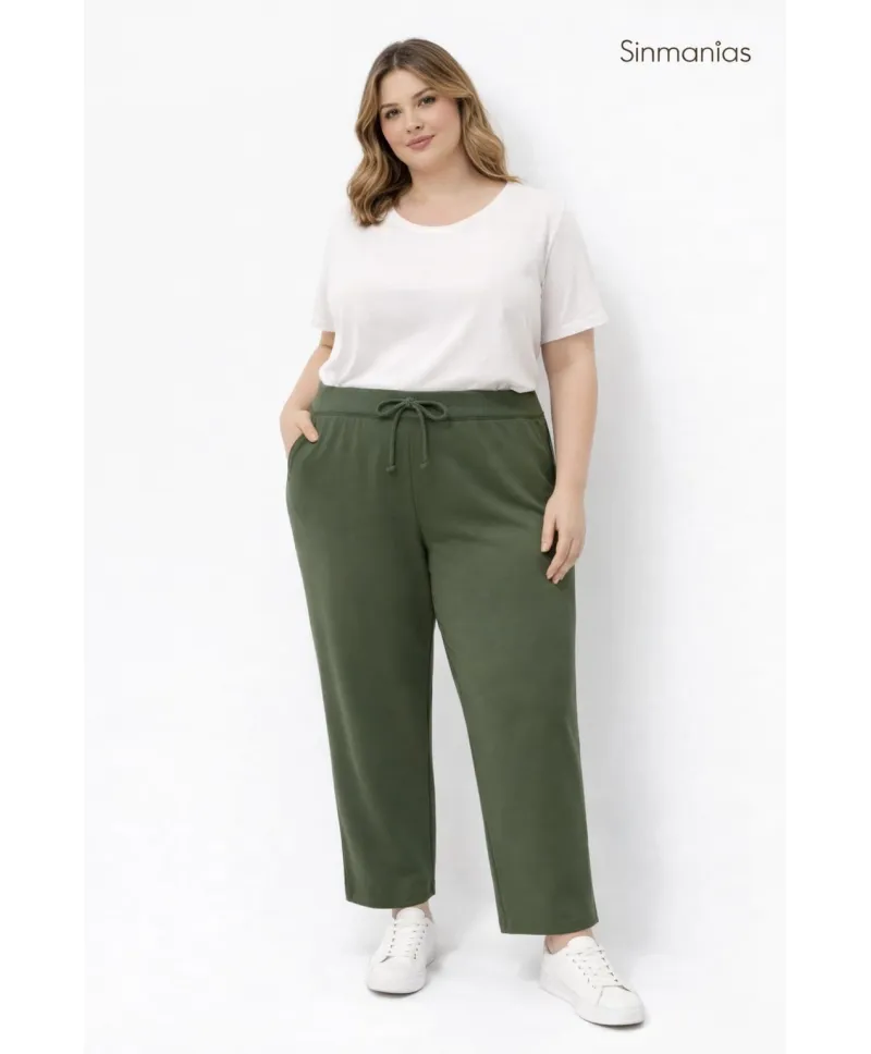 Pantalon caqui Tuco - Ropa tallas grandes mujer moderna