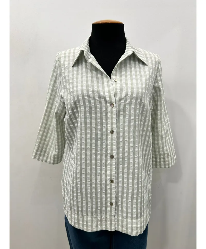 Camisa verde Chic - Ropa tallas grandes mujer moderna