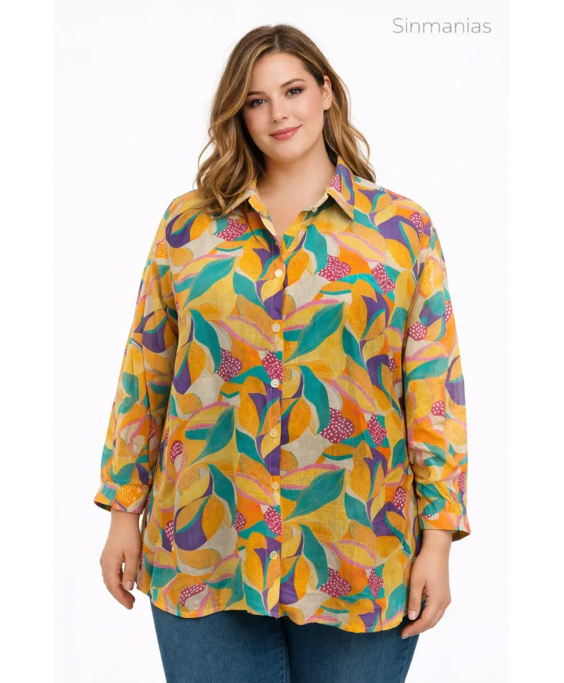 Camisa estampada Zen - Camisas Tallas Grandes