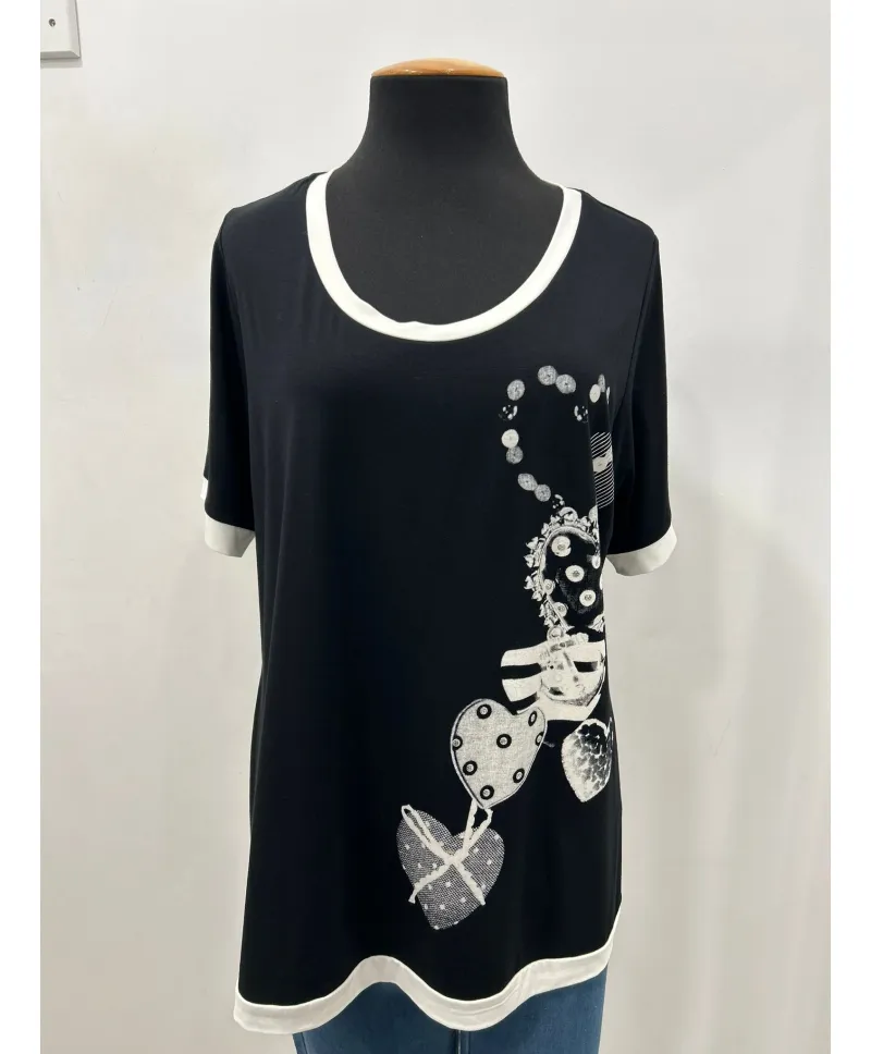 Camiseta corazones Rosalia - Camisetas y Tops Tallas Grandes