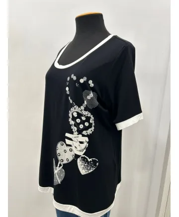 Camiseta corazones Rosalia - Camisetas y Tops Tallas Grandes