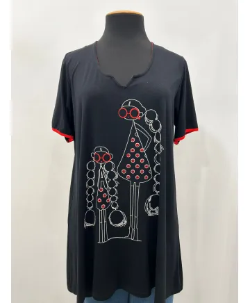 Camiseta larga Casilda - Ropa tallas grandes mujer moderna