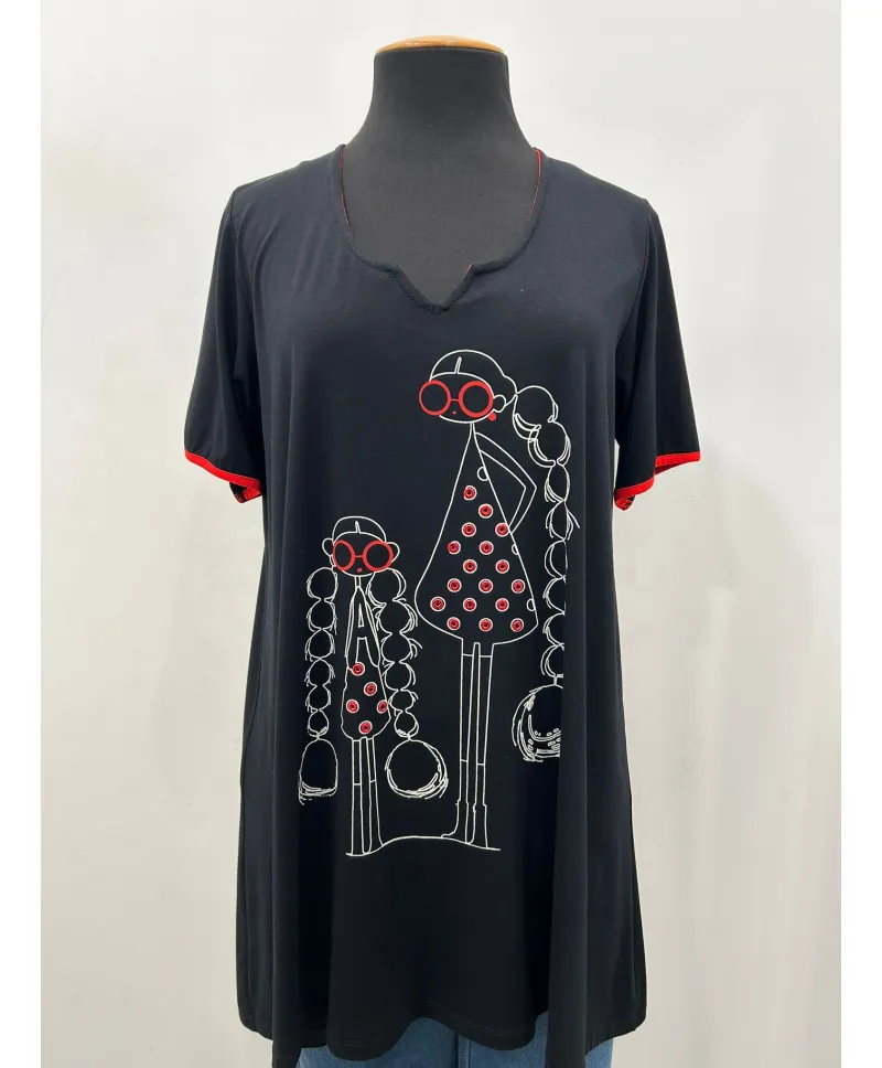 Camiseta larga Casilda - Ropa tallas grandes mujer moderna