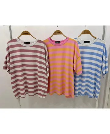 Camiseta rayas Ice - Camisetas y Tops Tallas Grandes