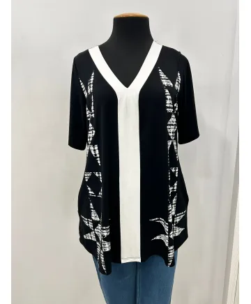 Camiseta pico Reina - Ropa tallas grandes mujer moderna