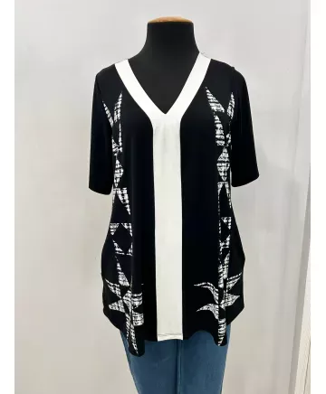 Camiseta pico Reina - Ropa tallas grandes mujer moderna