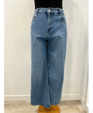 Pantalon tachuelas Tena - Ropa tallas grandes mujer moderna