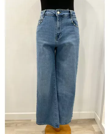 Pantalon tachuelas Tena - Ropa tallas grandes mujer moderna