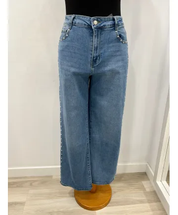 Pantalon tachuelas Tena - Ropa tallas grandes mujer moderna