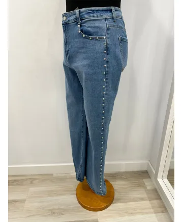 Pantalon tachuelas Tena - Ropa tallas grandes mujer moderna