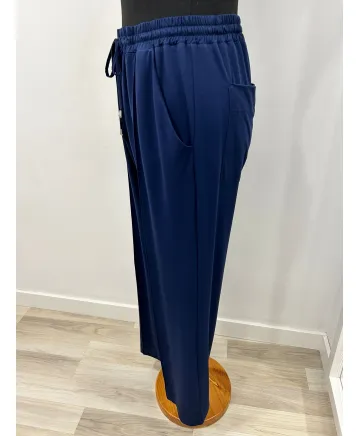 Pantalon azul Malibu - Ropa tallas grandes mujer moderna