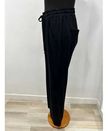 Pantalon negro Malibu - Ropa tallas grandes mujer moderna