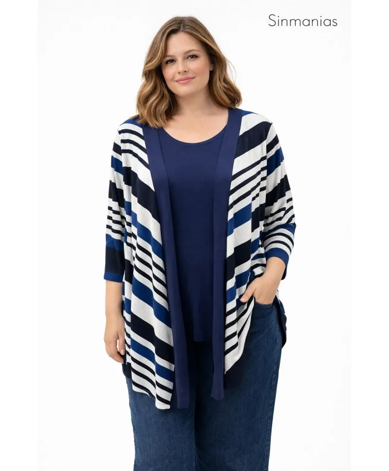 Chaqueta azul Marina - Chaquetas Tallas Grandes