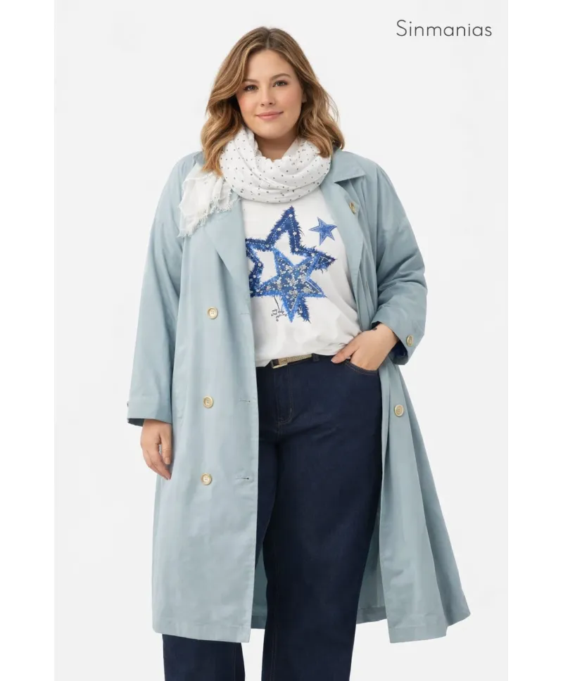Gabardina larga Veleta - Ropa tallas grandes mujer moderna