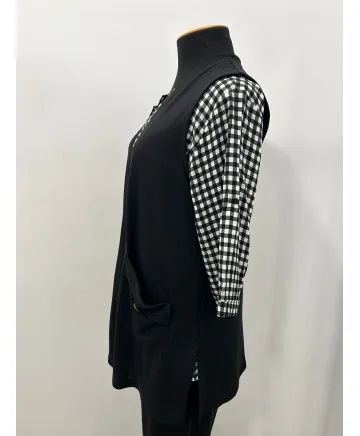 Chaleco negro Sira - Ropa tallas grandes mujer moderna