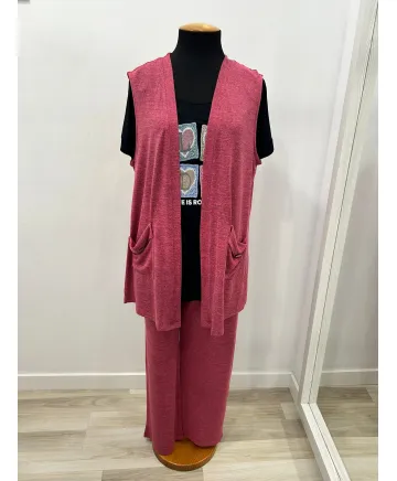 Pantalon fucsia Mika - Pantalones Tallas Grandes