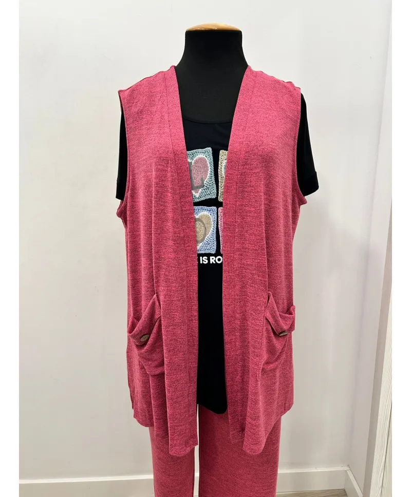 Chaleco fucsia - Ropa tallas grandes mujer moderna
