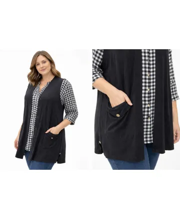 Chaleco negro Sira - Chalecos Tallas Grandes