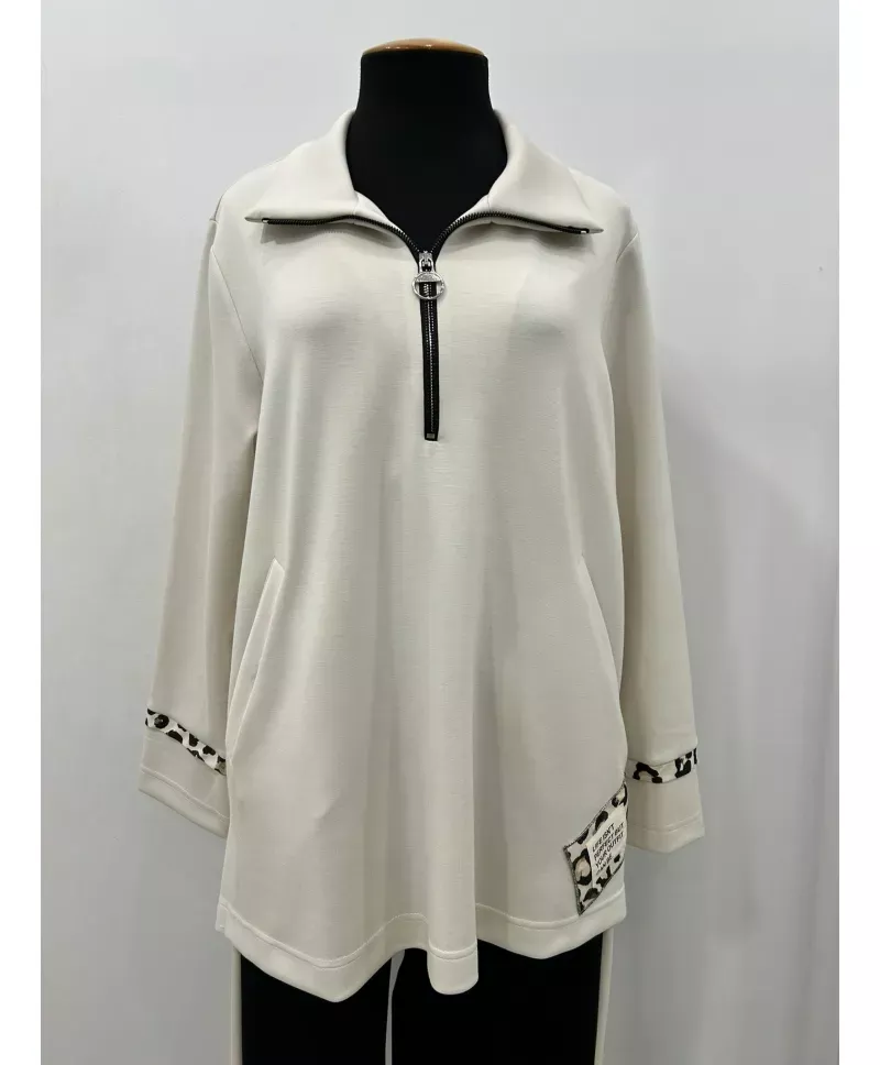 Sudadera cremallera Perfect - Ropa tallas grandes mujer moderna