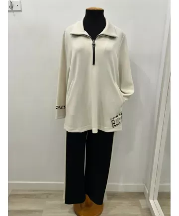 Sudadera cremallera Perfect - Ropa tallas grandes mujer moderna