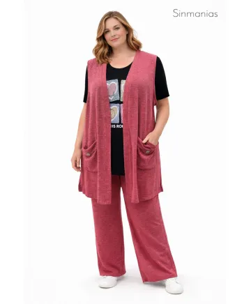 Chaleco fucsia Sira - Chalecos Tallas Grandes