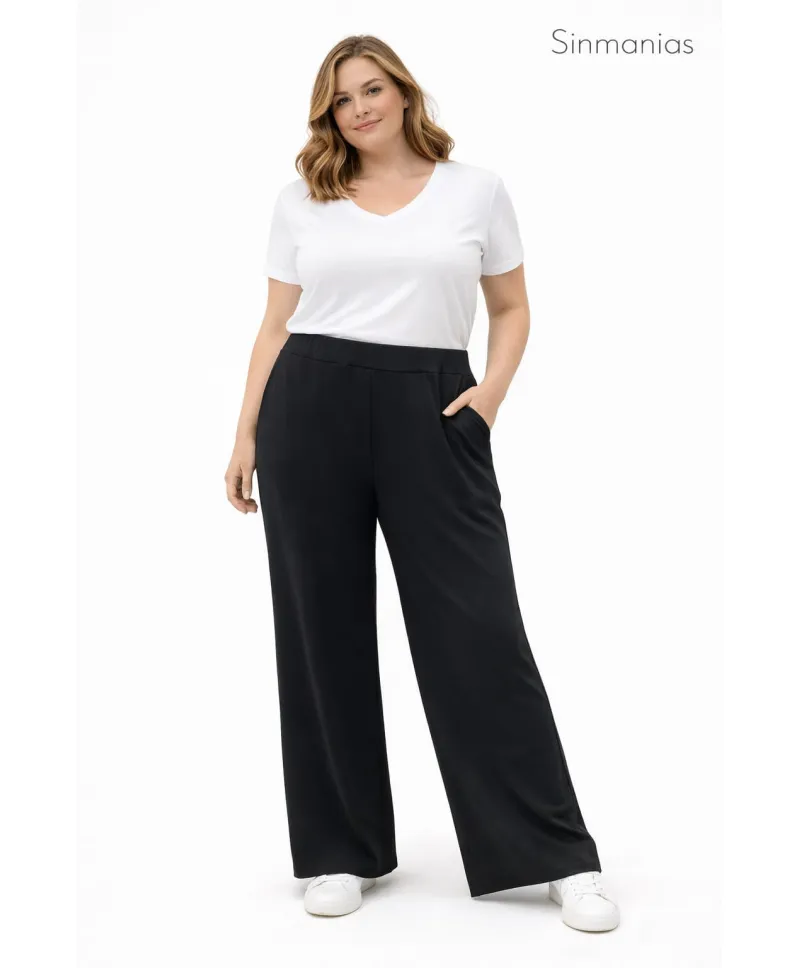 Pantalon negro Mika - Pantalones Tallas Grandes