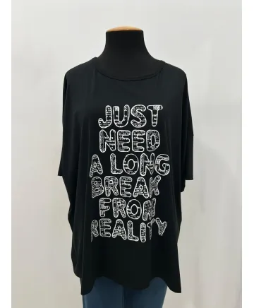 Camiseta letras Along - Camisetas y Tops Tallas Grandes