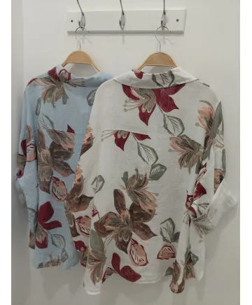 Camisa flores Piramide - Camisas Tallas Grandes