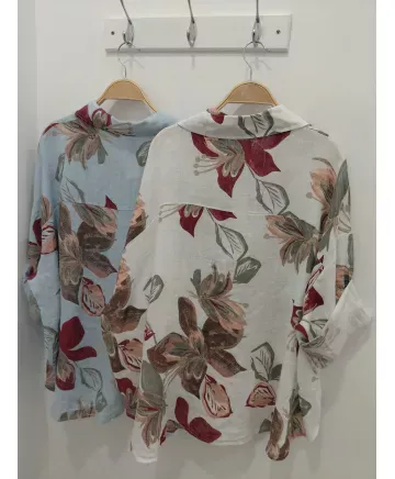 Camisa flores Piramide - Camisas Tallas Grandes