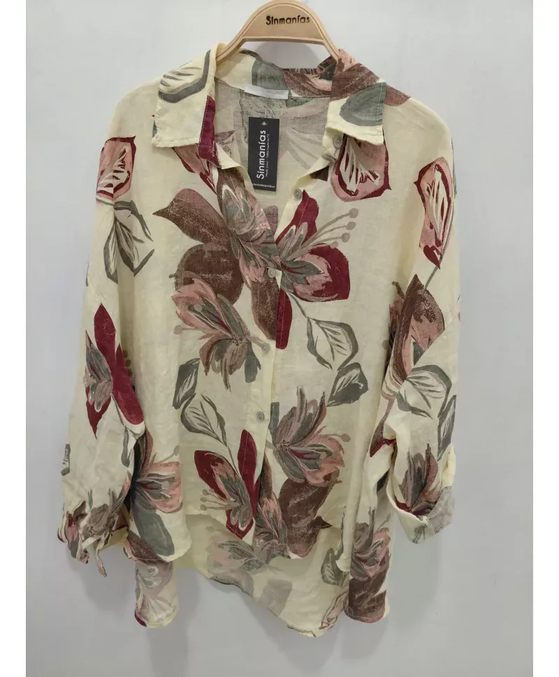 Camisa flores Piramide - Camisas Tallas Grandes