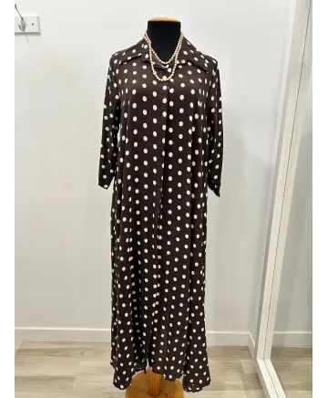 Vestido camisero Topo - Ropa tallas grandes mujer moderna