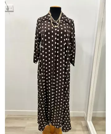 Vestido camisero Topo - Ropa tallas grandes mujer moderna