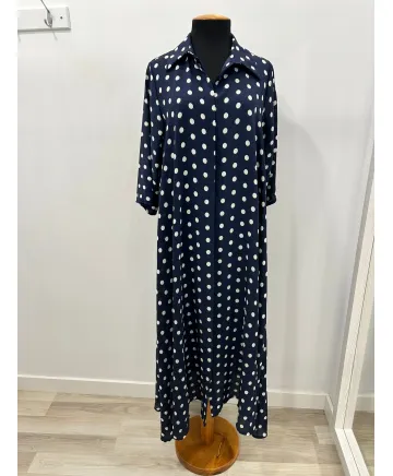 Vestido camisero Topo - Ropa tallas grandes mujer moderna