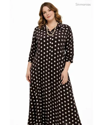 Vestido camisero Topo - Vestidos Tallas Grandes