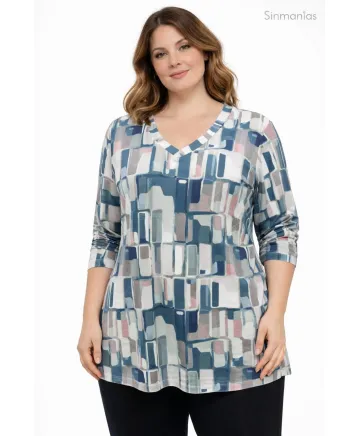 Camiseta pico Atlas - Camisetas y Tops Tallas Grandes