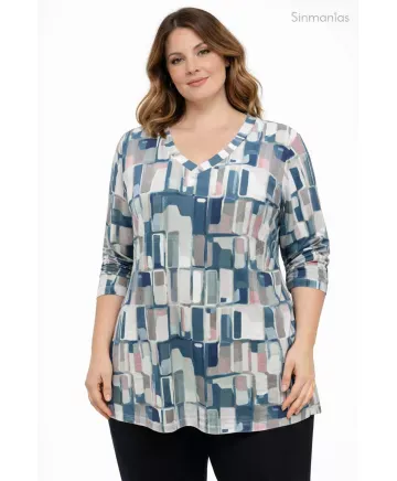 Camiseta pico Atlas - Camisetas y Tops Tallas Grandes