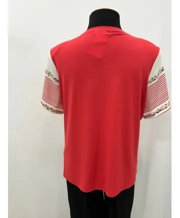 Camiseta rayas Florecillas - Camisetas y Tops Tallas Grandes