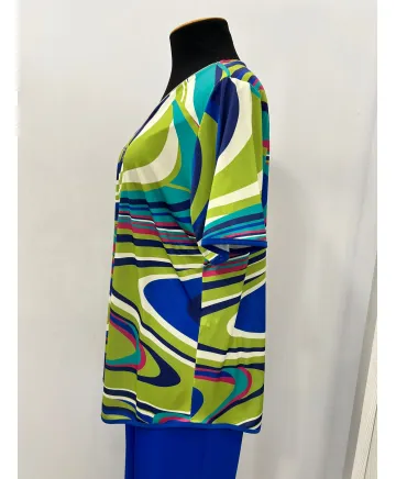 Camiseta cremallera Laos - Ropa tallas grandes mujer moderna