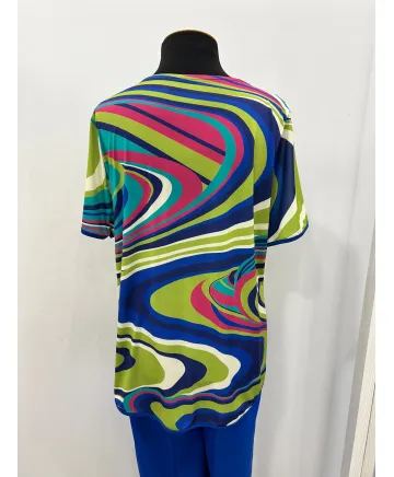 Camiseta cremallera Laos - Ropa tallas grandes mujer moderna