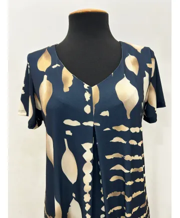 Vestido pliegue Etnia - Vestidos Tallas Grandes