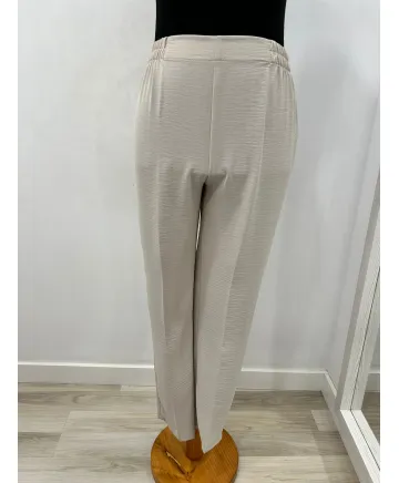 Pantalon beige Bel - Ropa tallas grandes mujer moderna