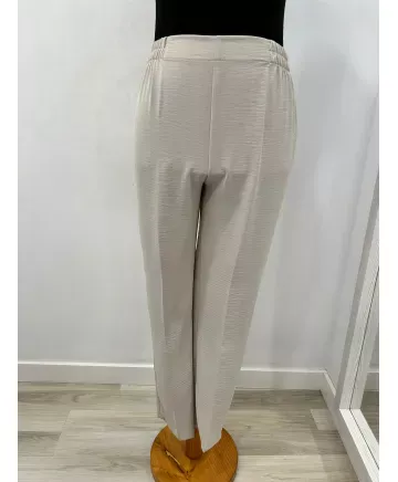 Pantalon beige Bel - Ropa tallas grandes mujer moderna