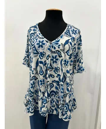 Camiseta volante Florencia - Ropa tallas grandes mujer moderna