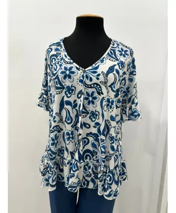 Camiseta volante Florencia - Ropa tallas grandes mujer moderna